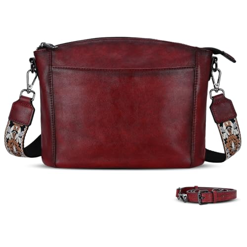 Crossbody Bag Shoulder Handbag Purse Satchel Hobo Purse in Wine
