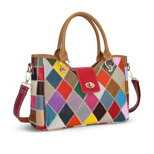 Leather Crossbody Bags Colorful Purses Shoulder Handbags in Colorful-2b4008