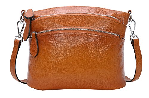 Leather Crossbody Bags Shoulder Handbags Satchel Purse in Sorrel