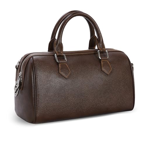 Leather Crossbody Bags Shoulder Tote Purse Satchel Handbags in Coffee