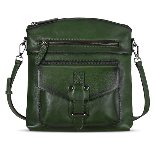 Leather Crossbody Purses Shoulder Bag Satchel Hobo Bags in Green