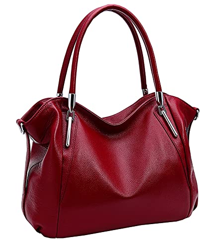Leather Handbags Shoulder Bags Tote Hobo Satchel Bags in Wine