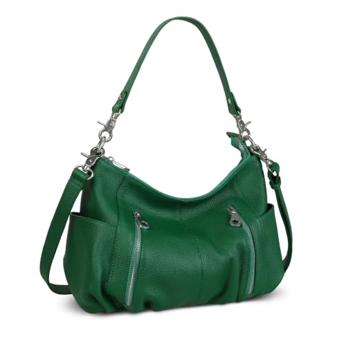 Leather Hobo Shoulder Bag Tote Purse Satchel Handbags in Green