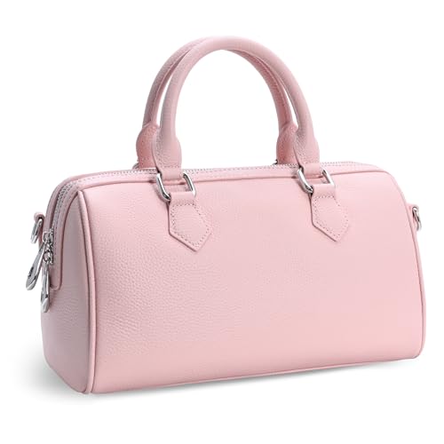 Leather Purse Tote Top Handle Bag Crossbody Satchel Handbag in Pink