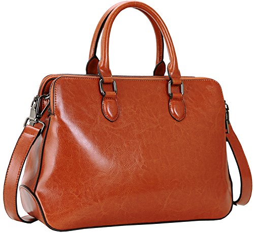 Leather Purses and Handbags Tote Shoulder Bags in Sbrown-cowhide Leather