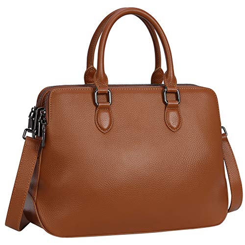 Leather Satchel Bags Shoulder Handbag Crossbody Purses in Brown