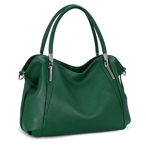 Leather Satchel Bags Tote Shoulder Purse Hobo Handbags in Green