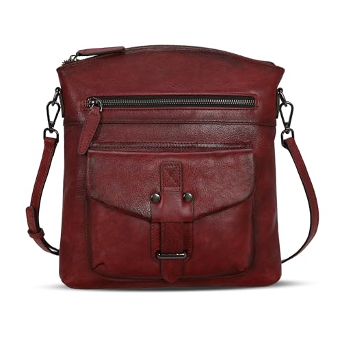 Leather Shoulder Bags Crossbody Purses Satchel Hobo Bag in Wine