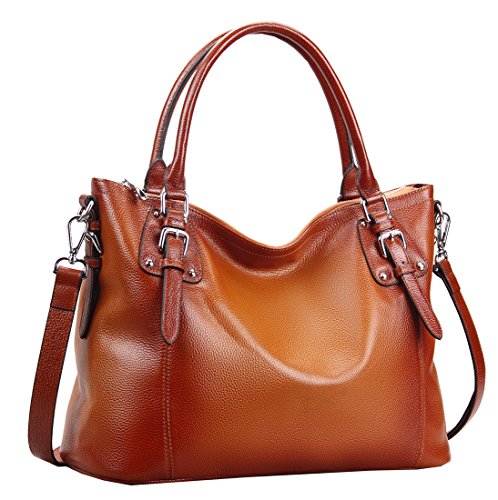 Genuine Leather Shoulder Bags Hobo Purses and Handbags in Sorrel