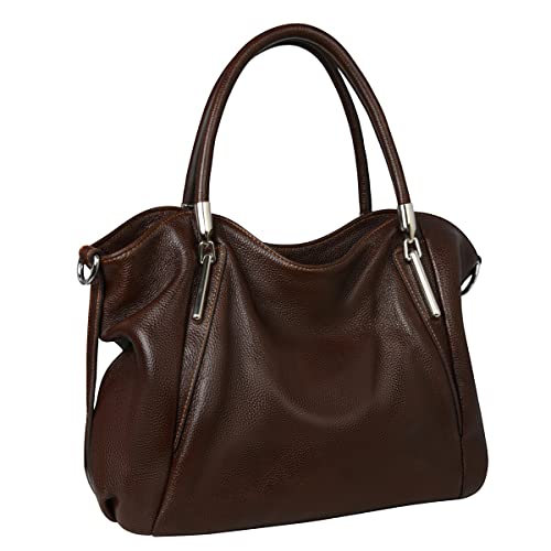 Women's Leather Shoulder Bags Tote Bag Satchel Purse Hobo Bags in Coffee