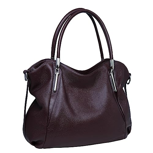Leather Tote Handbags Crossbody Purse Hobo Satchel Bag in Violet