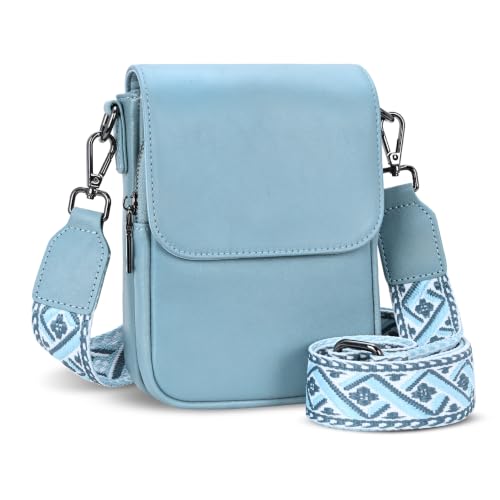 Small Crossbody Bags Phone Shoulder Bags Hobo Satchel Purse in Light Blue