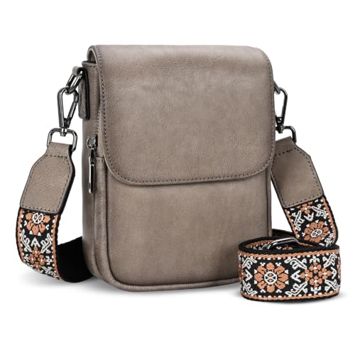 Small Crossbody Bags Phone Shoulder Bags Hobo Satchel Purse in Light Grey