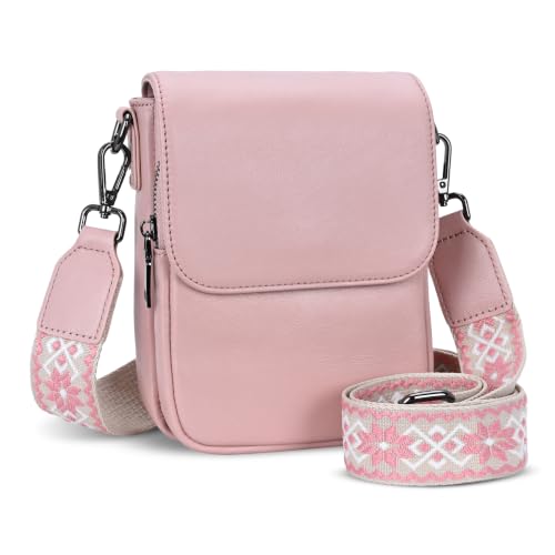 Small Crossbody Bags Phone Shoulder Bags Hobo Satchel Purse in Light Pink